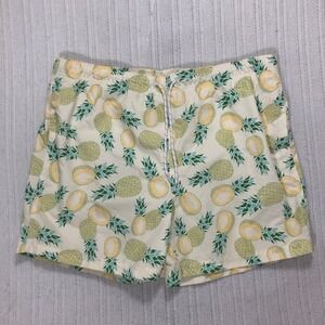 Boca Classics Swim Shorts XX-Large Pineapple Print Drawstring Waist Men's‎